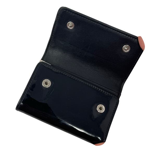 Chanel Vintage Camellia Key Case Black Patent Leather Wallet 95P with Box - Picture 7 of 13